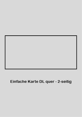 Einfache Karte zur Trauer & Trauer Danksagung - im Querformat Din Lang