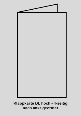 Faltkarte zur Trauer & Trauer Danksagung individuell gestalten - im Hochformat Din Lang