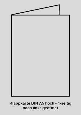 Individuelle Trauerkarten & Trauer Dankeskarten zum Aufklappen - im Hochformat Din A5