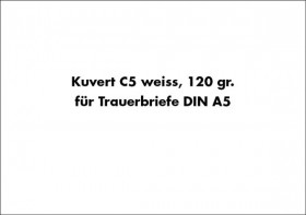 Kuvert  für Trauerbriefe DIN A 5