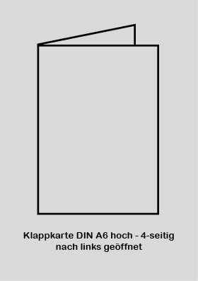 Klappkarten zur Trauer & Trauer Danksagung - im Hochformat Din A6
