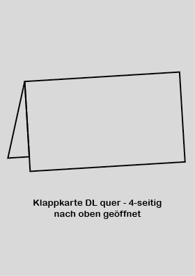 Klappkarte zur Trauer & Trauer Danksagung - im Querformat Din Lang
