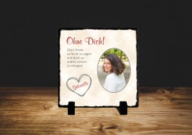 Gedenktafel aus Schiefer 15x15 cm quadrat