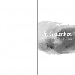 100216 Trauerkarte DL Hoch 4-seitig, ohne Kuvert 