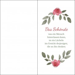 100218 Trauerkarte DL Hoch 4-seitig, ohne Kuvert 