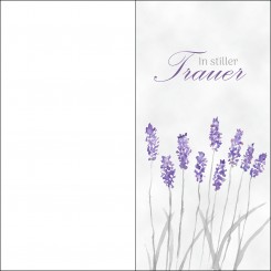 100219 Trauerkarte DL Hoch 4-seitig, ohne Kuvert 