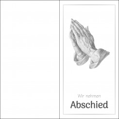 100220 Trauerkarte DL Hoch 4-seitig, ohne Kuvert 
