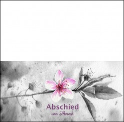Trauerkarte "Blüte Aquarell-Design" (100410) 