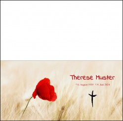 Trauerkarte "Mohnblume" (100413) 
