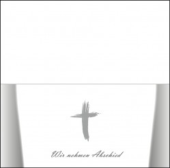 Trauerkarte "Kreuz künstlerisch" (100416) 