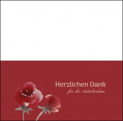 Trauerdanksagung "Blumen aquarell" (100418) 
