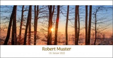 Trauerkarte "Sonnenuntergang Wald" (100604) 