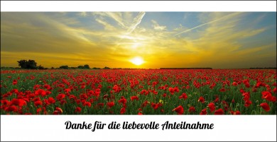 Trauerdanksagung "Mohnblumenfeld" (100605) 