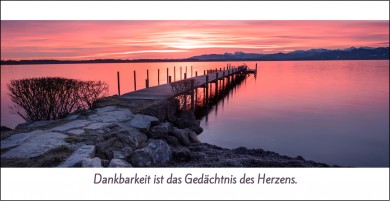 Trauerkarte "Sonnenuntergang am Steg" (100610) 