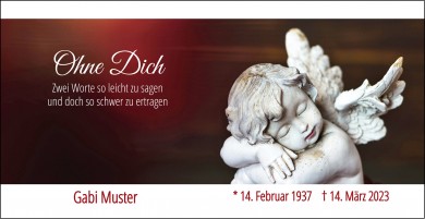 Trauerkarte "Engel" (100612) 