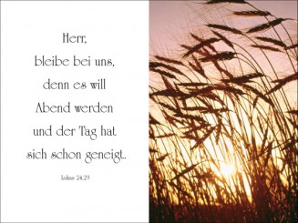 102 Sterbebild Sonnenuntergang am Kornfeld 