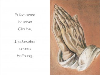 1020 Sterbebild Betende Hand 