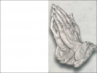 1021 Sterbebild Betende Hand 