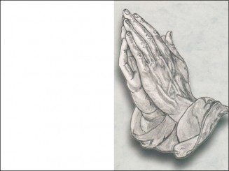 121 Sterbebild Betende Hand 