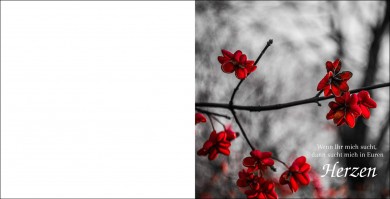 1233 Trauerkarte Quadrat 4-seitig, ohne Kuvert 