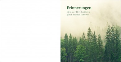 1235 Trauerkarte Quadrat 4-seitig, ohne Kuvert 