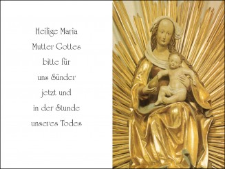 1029 Sterbebild Goldene Madonna 