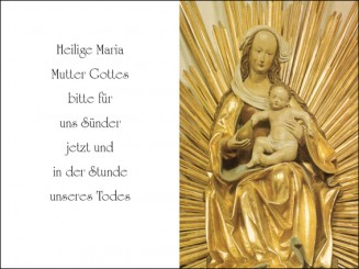 129 Sterbebild Goldene Madonna 