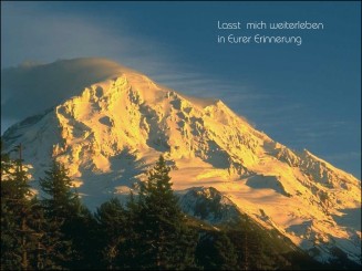 1030 Sterbebild Goldene Berglandschaft 