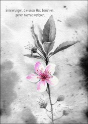 Gedenkkarte "Blüte Aquarell-Design" (1361) 