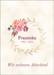 Gedenkkarte "Goldkranz mit Blumenschmuck" (1373) 