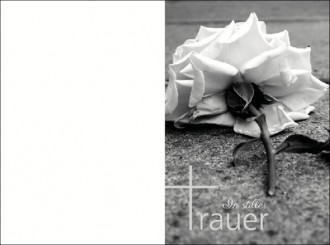 139 Sterbebild Trauerrose 