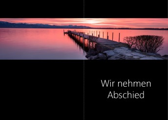 Trauerkarte "Sonnenuntergang am Steg" (1441) 