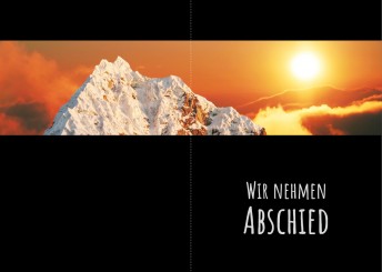 Trauerkarte "Sonnenuntergang in den Bergen" (1444) 