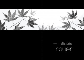 1449 Trauerkarte 4-seitig DIN A 6 Hoch, ohne Kuvert 