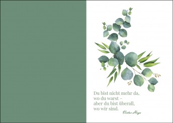 Trauerkarte "Zweige aquarell" (1496) 