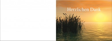 1508 Trauerkarte 4-seitig DIN A 6 Quer, ohne Kuvert 