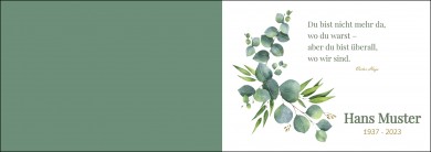 1572 Trauerkarte 4-seitig DIN A 6 Quer, ohne Kuvert 