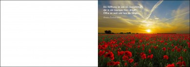 1577 Trauerkarte 4-seitig DIN A 6 Quer, ohne Kuvert 