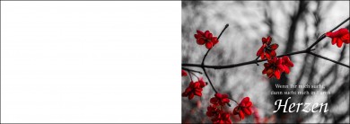 1585 Trauerkarte 4-seitig DIN A 6 Quer, ohne Kuvert 