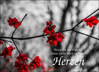 Trauerkarte "Blumenzweig" (1672) 