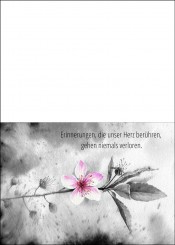 1768 Trauerkarte 4-seitig DIN A 6 nach oben, ohne Kuvert 