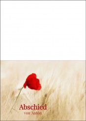 1769 Trauerkarte 4-seitig DIN A 6 nach oben, ohne Kuvert 