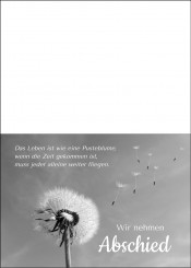 1778 Trauerkarte 4-seitig DIN A 6 nach oben, ohne Kuvert 