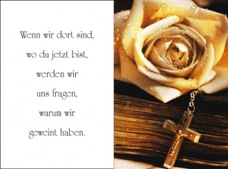 1806 Sterbebild Rose mit Rosenkranz 