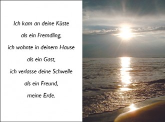 1822 Sterbebild Sonnenuntergang am Meer 