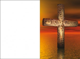 1831 Sterbebild Kreuz im Abendrot 