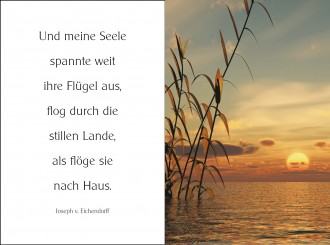 18050 Sterbebild Sonnenuntergang 