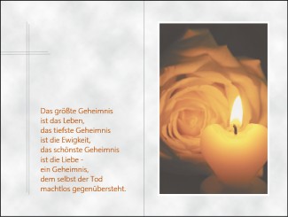 18060 Sterbebild Kerzenschein 