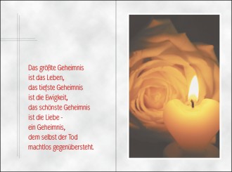 1860 Sterbebild Kerzenschein 