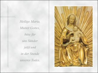 18067 Sterbebild Goldene Madonna 